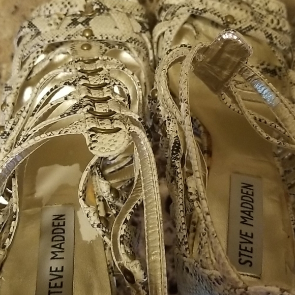 Steve Madden Candi snake skin cage heels - Picture 6 of 11